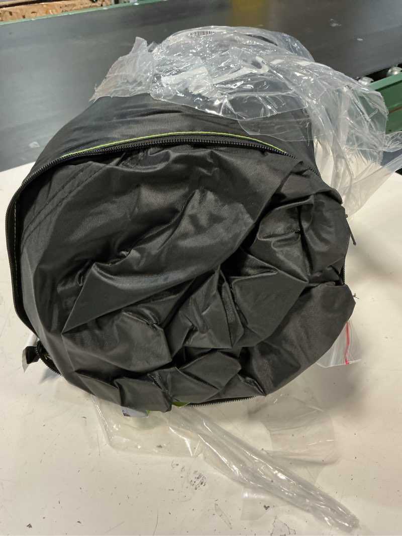 Condition photo showing Good Condition for uirway 24 ft round pool cover with reflective strips, swimming pool cover for above ground pools, solar cover including rope tie and luminous ground nails, pu tarp snug fit for uv protected 18' (round) round pool cover black(round)