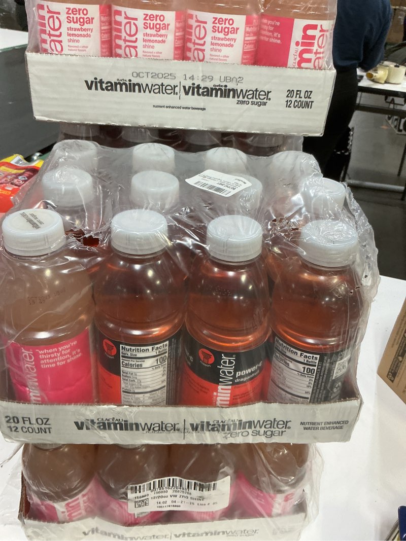 Condition photo showing New/Like New for ((JUN/23/2025))vitaminwater Power-C Dragonfruit Nutrient Enhanced Flavored Water Beverage, 20 fl oz Bottles, 12 Pack Power-C Dragonfruit 20 fl oz (Pack of 12)