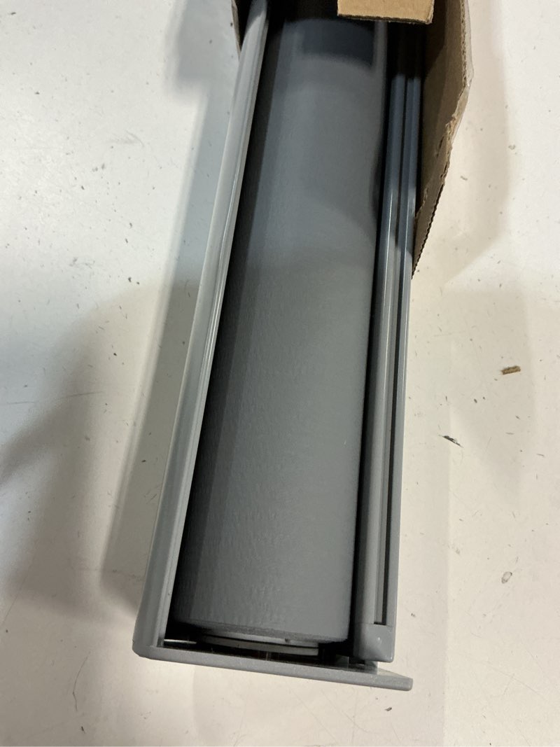 Condition photo showing Good Condition for chrisdowa cordless blackout roller shades for windows, striped free-stop window blinds with privacy, thermal insulated window shades for home, office and door. grey, 31" w x 72" h 31"w x 72"h grey