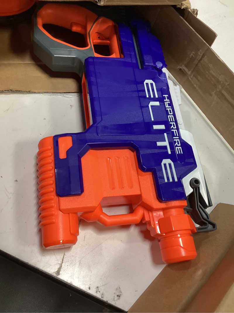 Condition photo showing Good Condition for nerf hyperfire motorized elite blaster, 25-dart drum, fires up to 5 darts per second, includes 25 official elite darts (amazon exclusive)