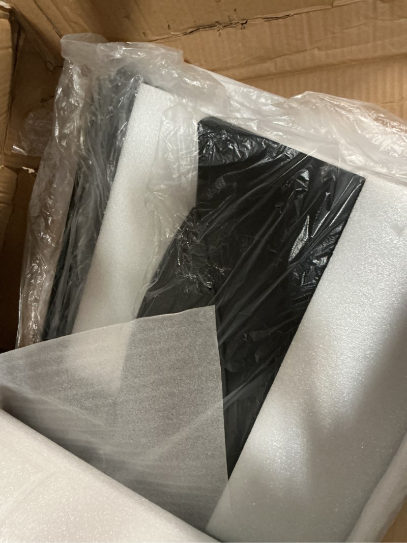 Condition photo showing As Is for KSacry Acrylic Clear Black Podium Stand with Storage Shelf,Plexiglass Pulpits for Churches,Conference,Speeches,Weddings,Classroom,Professional Presentation Podiums (23.6"L X 17.7"W X 47"H, Black) Black 47in High