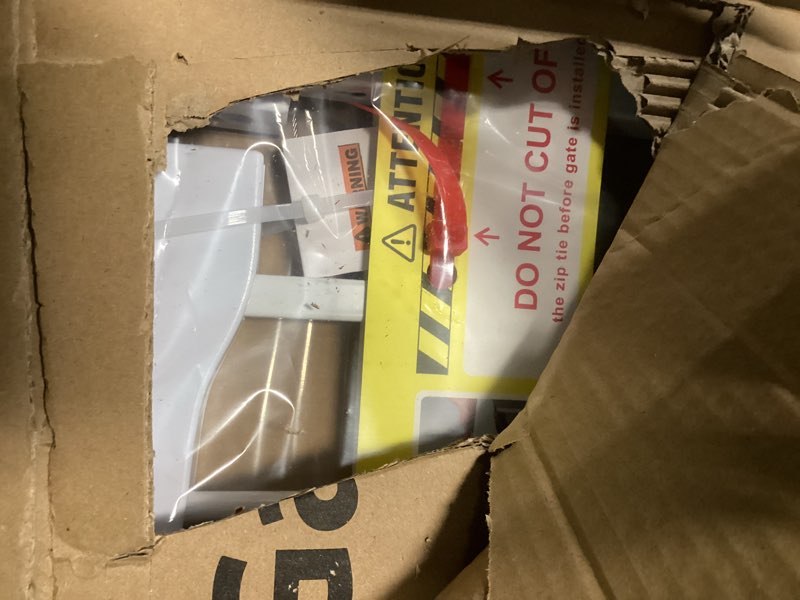 Condition photo showing Good Condition for Cumbor 2 Pack 29.7-40.6"(Extensions Included) Baby Gate for Stairs, Mom's Choice Awards Winner-Auto Close Dog Gate for doorways, Pressure Mounted Pet Gate Indoor, Wide Safety Child Gate for Dog,White White 29.7-40.6"W x 30.5"H (2 Pack )