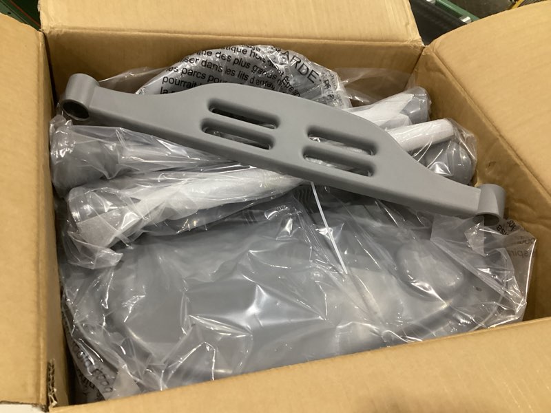 Condition photo showing As Is for Cosco Kids Canteen High Chair Lightweight Portable Baby Feeding Chair with Adjustable Tray, Easy to Clean, Kitchen or Dining Use, Toddlers Up to 33 lbs, Mono Grey