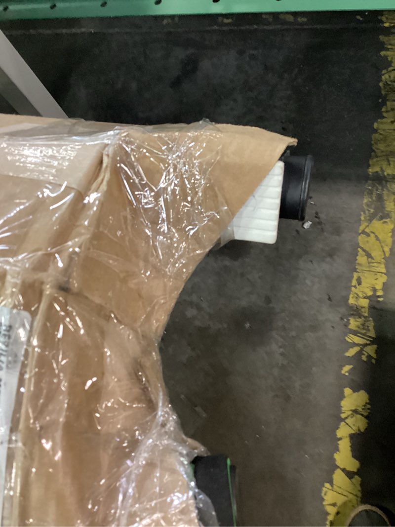 Condition photo showing As Is for resilia black v-groove utility runner - waterproof vinyl floor/surface protector, heavy duty mats, indoor hardwood, hard floors, garage, hallway, entryway, kitchen, & outdoor, 36” x 25’, made in usa 36" x 300"