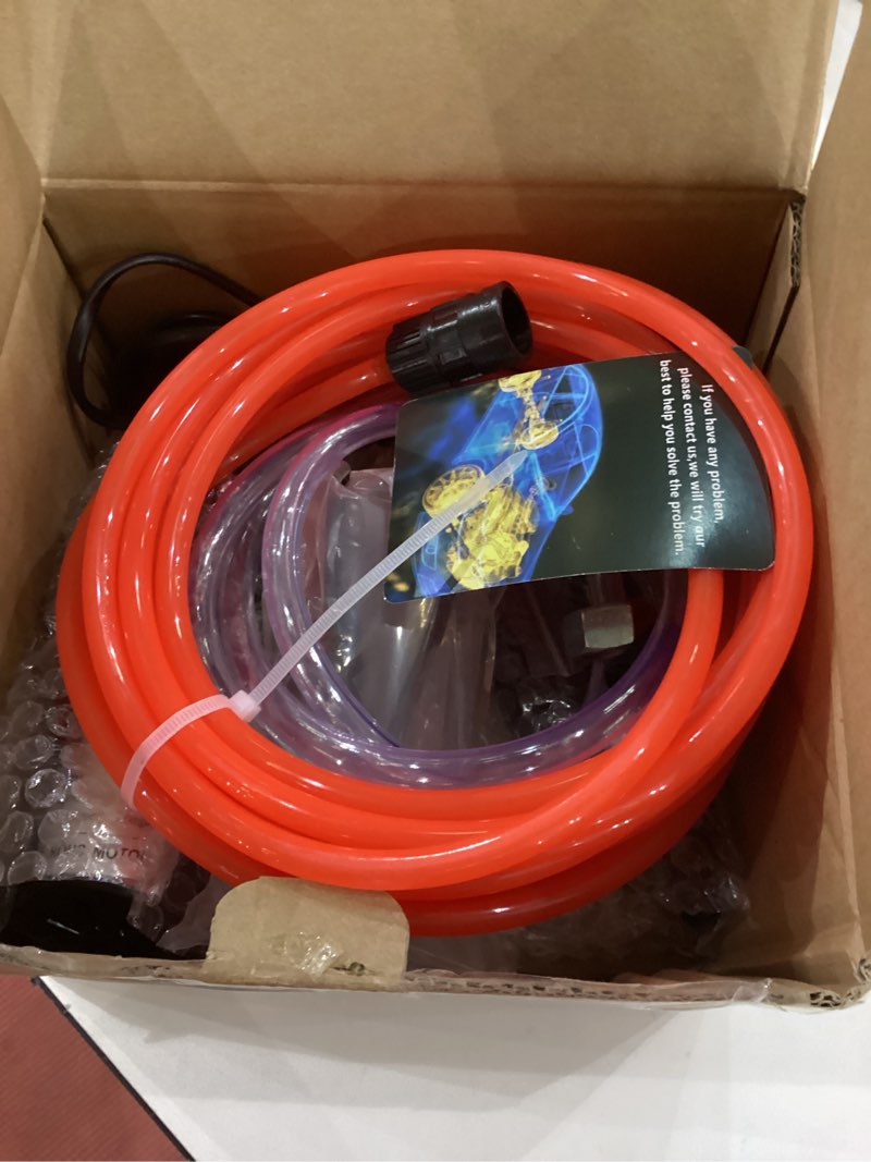 Condition photo showing Good Condition for Portable Intelligent Electric Pressure Washer Pump 100W 160 PSI 12V Portable Pressure Powerful Washing Kit with 21.3 Feet PVC Hose for Home, Car, Garden, Projects (100 W-Black Hose)