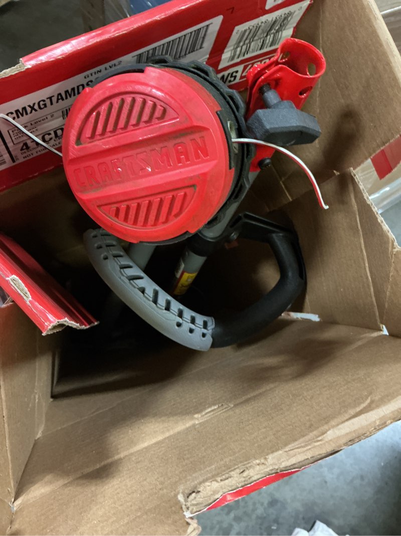 Condition photo showing As Is for craftsman ws4200 30-cc 4-cycle 17-in straight shaft attachment capable gas string trimmer