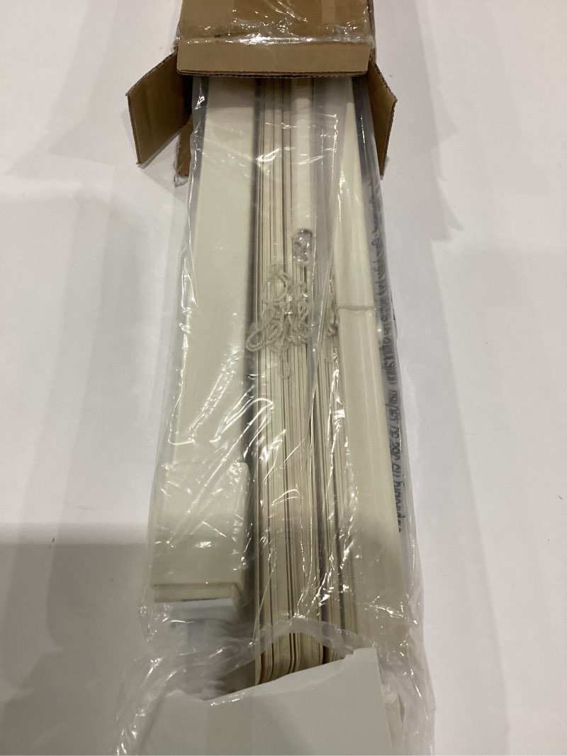 Condition photo showing Good Condition for lazblinds no tools no drill 1" vinyl mini blinds, cordless blinds for windows, light filtering horizontal window blinds & shades, 31" w x 48" h, cream cordless-cream 31" w x 48" h
