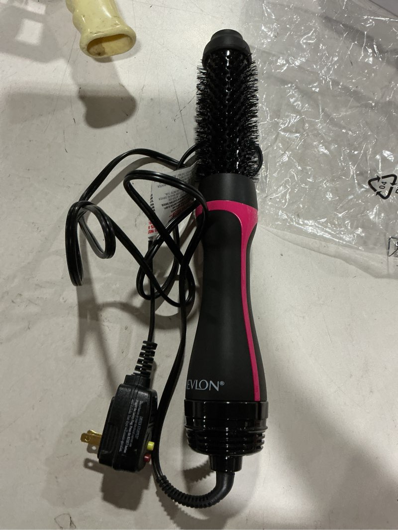 Condition photo showing As Is for revlon one step root booster round brush dryer and hair styler | fight frizz and add volume, appliance tool (1-1/2 in)