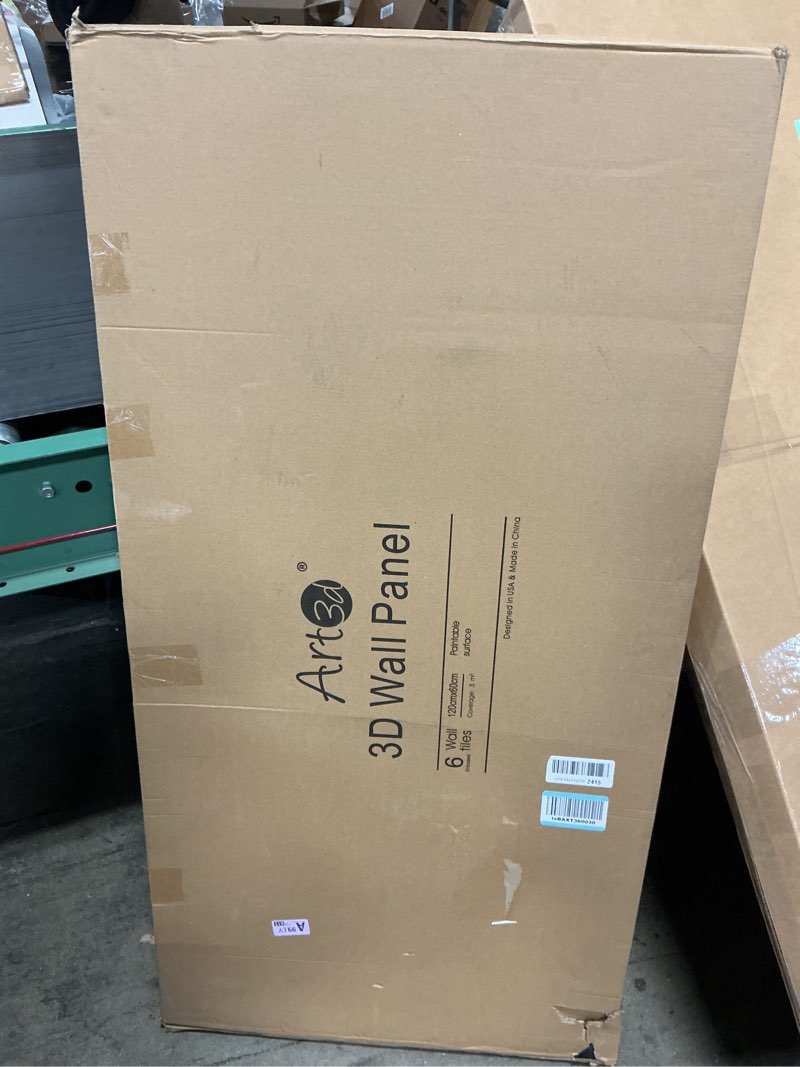 Condition photo showing New/Like New for Art3d Black Large PVC 3D Wall Panels for Interior Wall Décor, Drop Ceiling Tile 2x4, 3D Textured Wavy Wall Panels Decorative, Pack of 6 Tiles(47.2"×23.6")