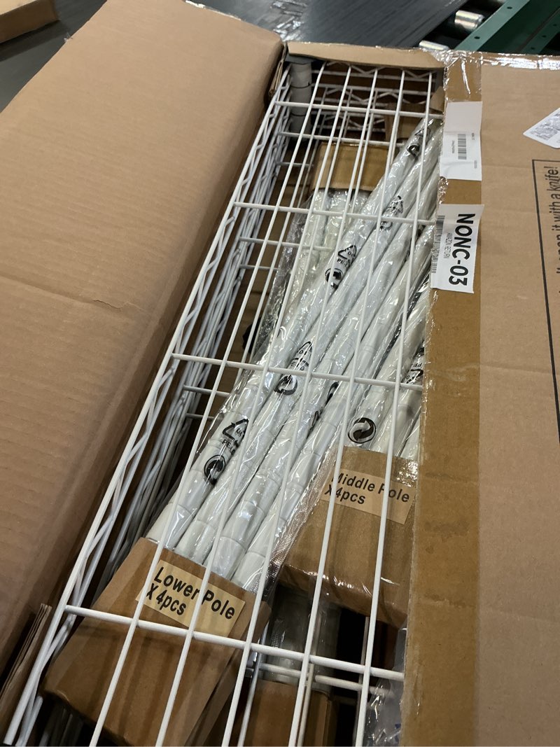Condition photo showing Good Condition for futassi p1 medium heavy-duty portable closet, 30" w x 14" d x 76" h, metal rolling clothing rack, white p1 medium white