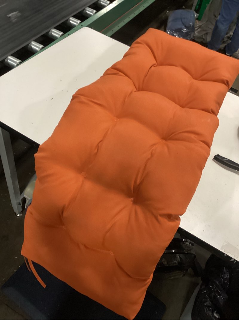 Condition photo showing Good Condition for orange patio seat cushions for indoor outdoor