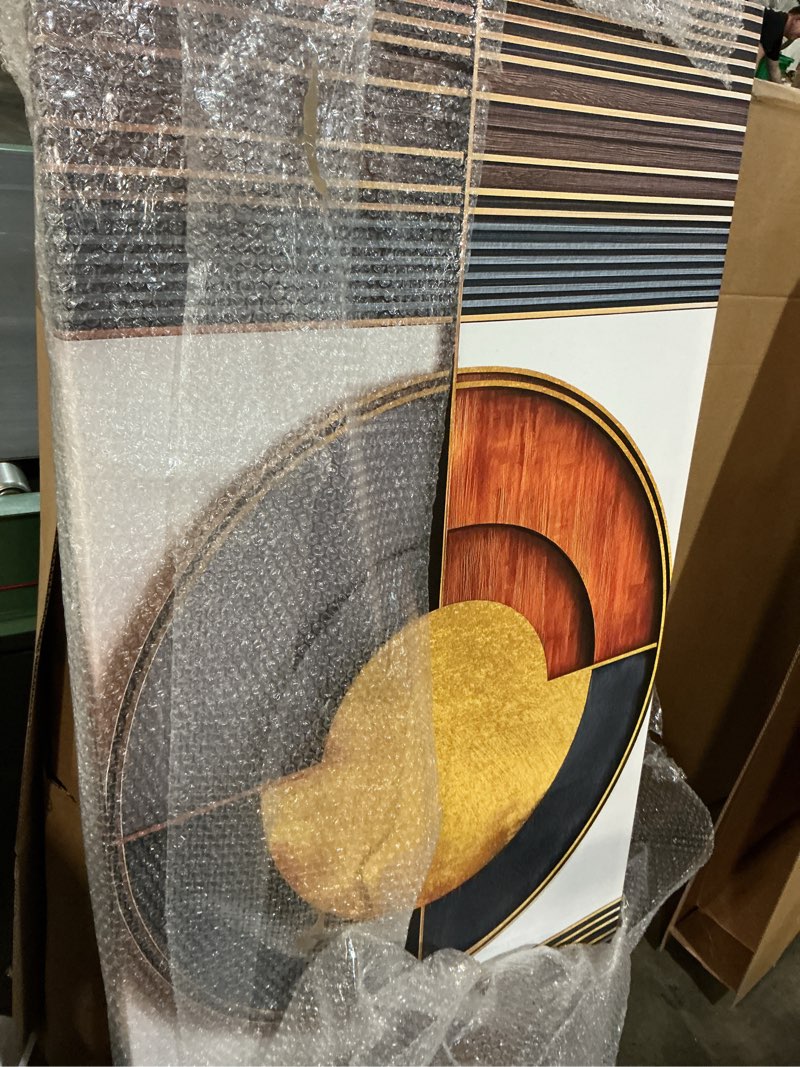 Condition photo showing Good Condition for large canvas wall art for living room bedroom home office brown and white wood color geometrical picture modern canvas prints framed wall decor size 20x40
