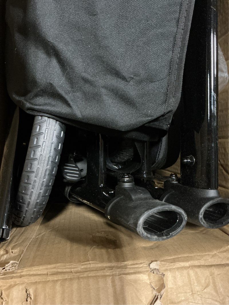 Condition photo showing As Is for walkers for seniors 2 in 1 wheelchair combo, 450 lb foldable rollator transport chair with seat, heavy duty rolling walker 10" wheels for all terrain, black