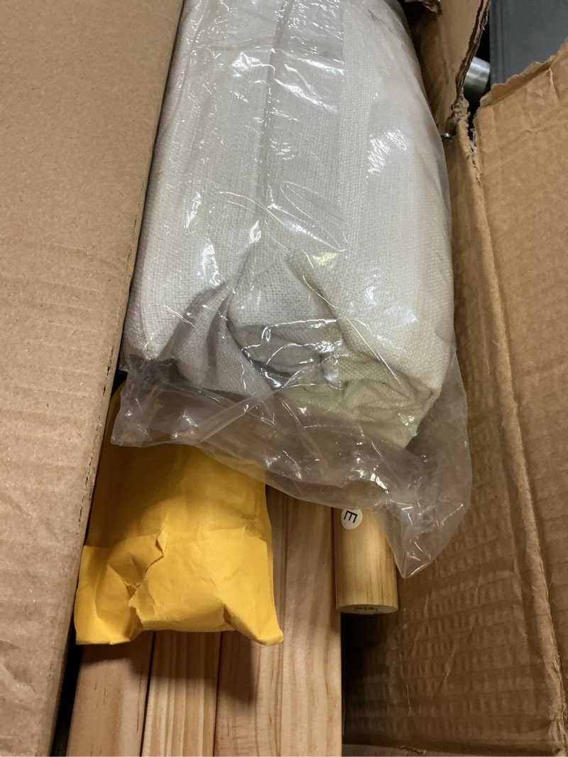 Condition photo showing As Is for FUNLIO Montessori Wooden Swing Set for Toddlers 6-36 Months, Foldable Indoor Baby Swing Set of Durable Pine, Portable with 4 Sandbags &Extension Straps, Toddler Swing for Indoor/Outdoor Classic Natural Wooden Swing Set