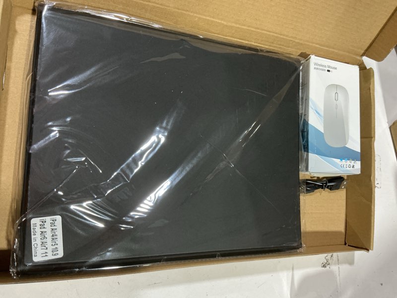 Condition photo showing New/Like New for for iPad Air 11-inch Case with Keyboard M4/M3/M2 (2026/2025/2024), Mouse and Detachable Wireless Keyboard Combo for iPad Air 5th/4th 10.9-inch, 7-Color Backlight with Pencil Holder, Black for iPad Air 11-inch & iPad Air 5th/4th Black