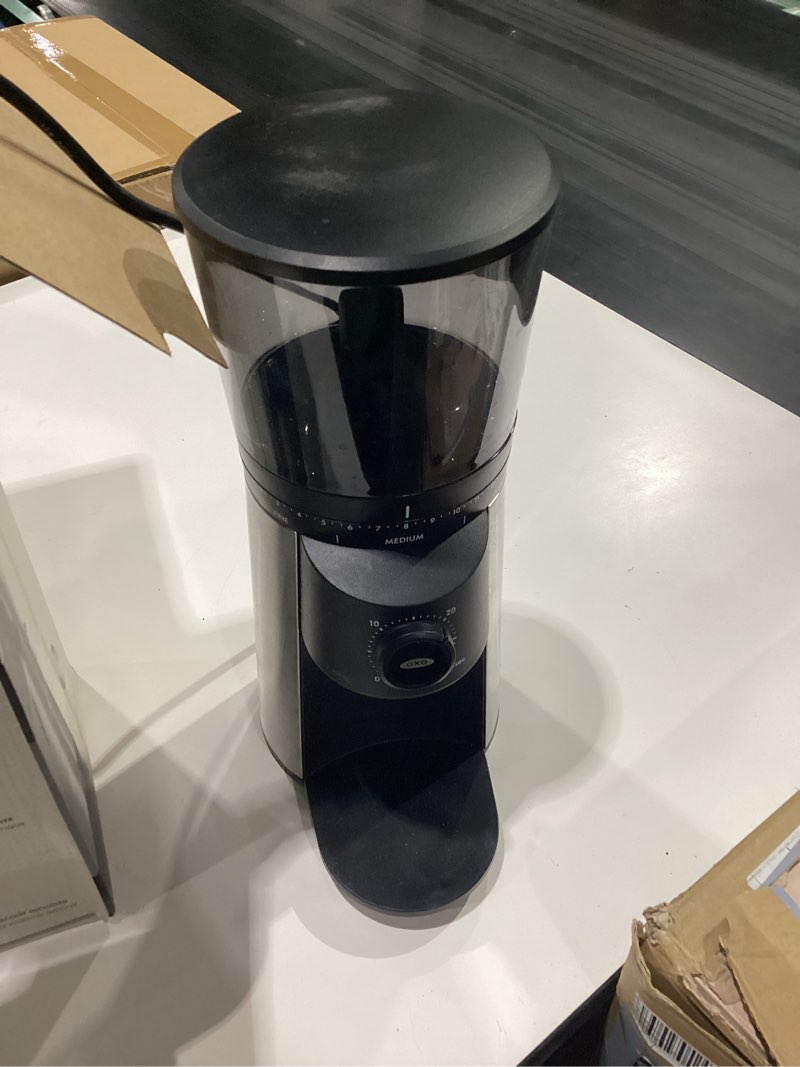 Condition photo showing Good Condition for oxo brew conical burr coffee grinder - silver, stainless steel burrs, one-touch automatic smart grind