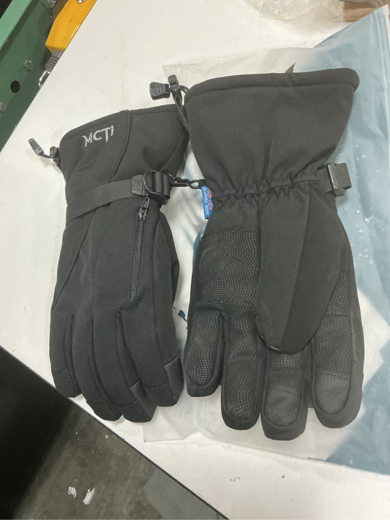 Condition photo showing Good Condition for mcti waterproof mens ski gloves winter warm 3m thinsulate snowboard snowmobile cold weather gloves black large