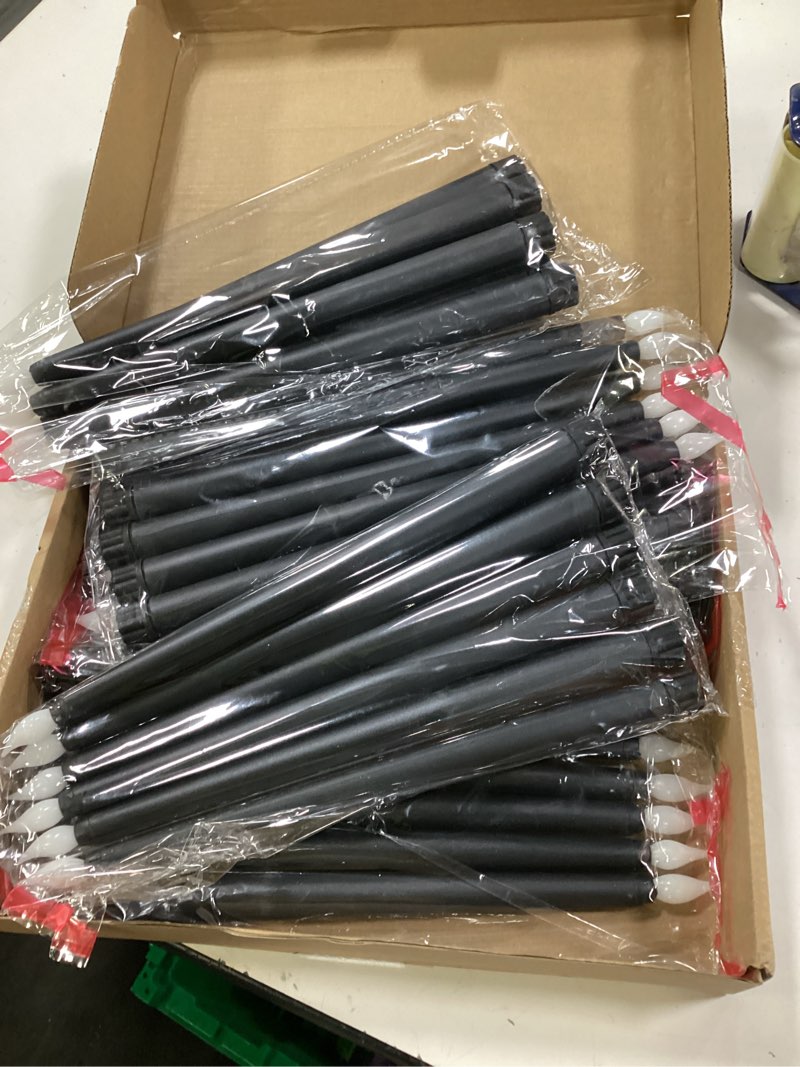 Condition photo showing New/Like New for Treela 36 Pieces Flameless Taper Candles 11 Inch Flickering Faux LED Battery Operated Electric Fake Candles for Christmas Halloween Birthday Wedding Party Supplies(Black) Black Smooth