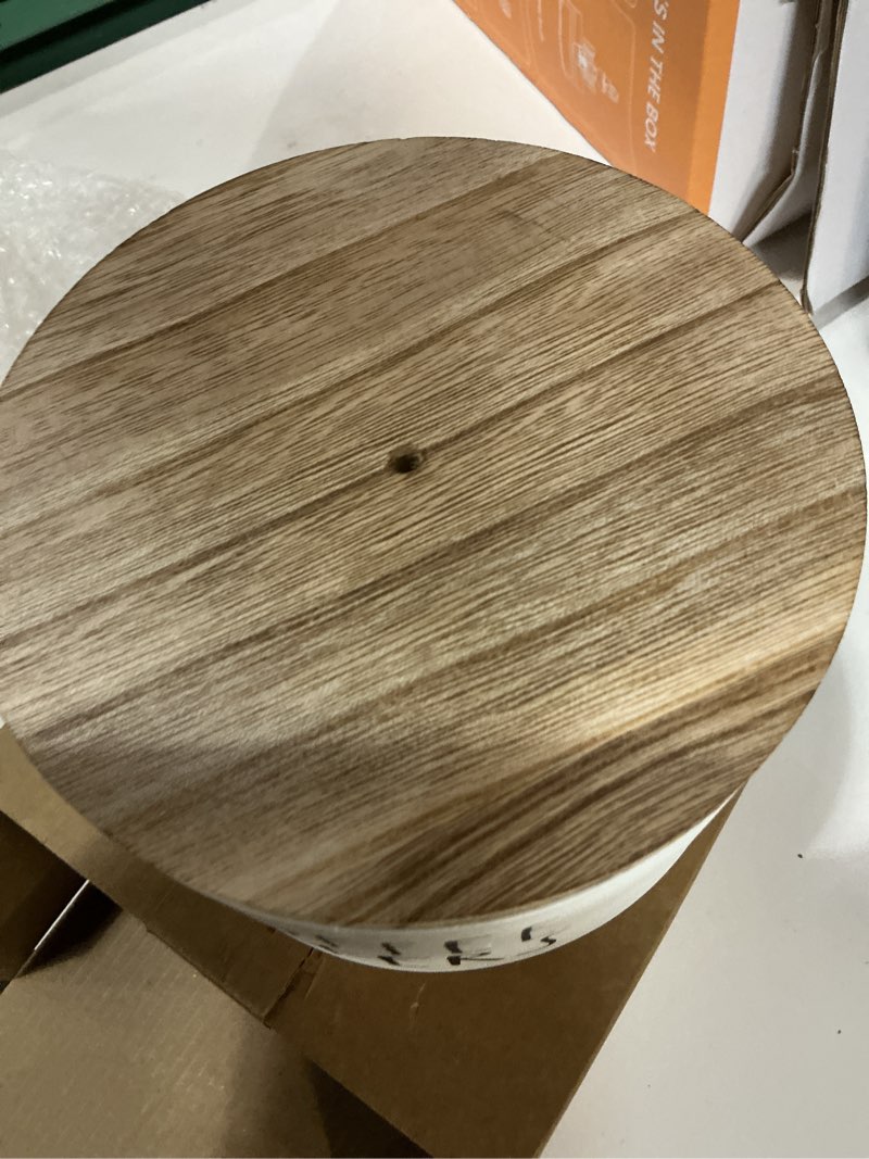 Condition photo showing Good Condition for Wooden Coffee Filter Holder With Lid-Rustic Storage Container and Dispenser Basket for Coffee Bar Decor, Farmhouse Accessories(Black)