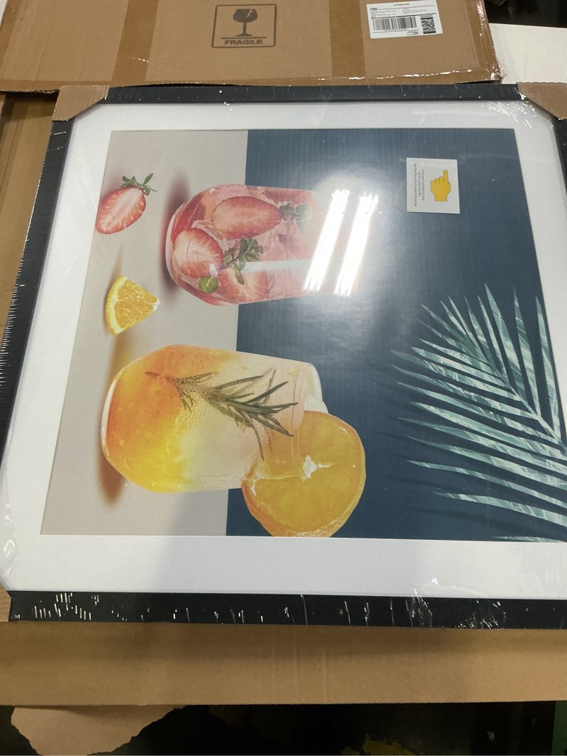 Condition photo showing New/Like New for threelove 24x24 frame black, display picture 20x20 with mat or 24x24 without mat, photo poster picture frame wall mounting home decor, 1-pcs 24x24 black-1pcs