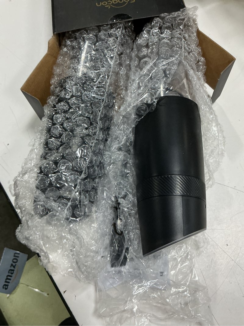 Condition photo showing Good Condition for sangcon gravity electric salt and pepper grinder set rechargeable automatic salt pepper shakers usb-c no battery needed - led light one hand operation, external adjustable coarseness pepper mill rechargeable base set/ black l