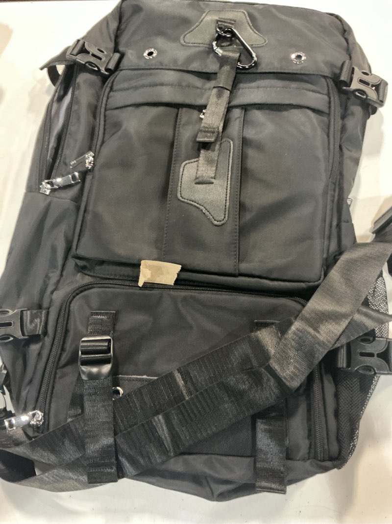 Condition photo showing Good Condition for travel backpack 50l new premium - unisex extra large laptop backpack for hiking, climbing & business trips, waterproof, black