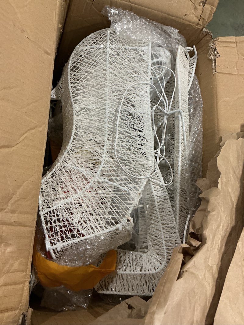 Condition photo showing As Is for 72Inch Light Up Reindeer Outdoor Christmas, 3-Piece 3D Lighted Christmas Deer Family Set with 240 LED Cool White Lights for Yard Patio Lawn Garden Party, White White 72Inch