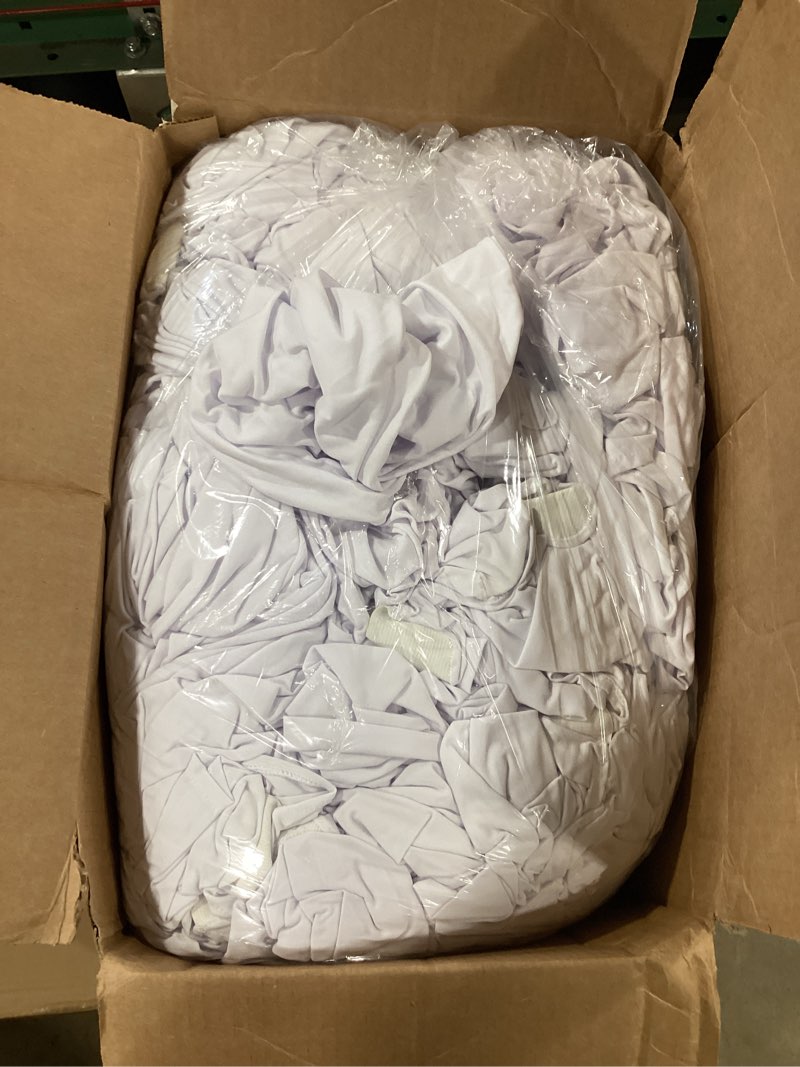 Condition photo showing Good Condition for vevor 100 pcs white chair covers polyester spandex chair cover stretch slipcovers for wedding party dining banquet chair decoration covers 100pcs white-b