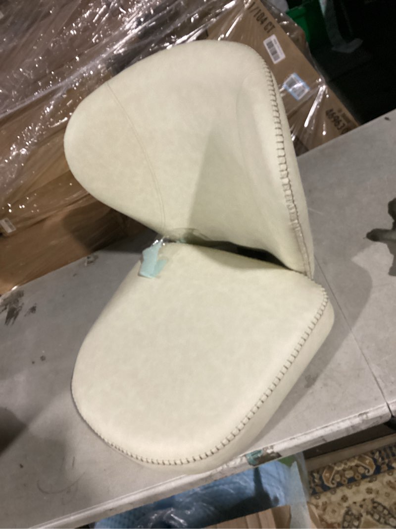 Condition photo showing Good Condition for vasagle ekho collection - dining chairs set of 2, upholstered kitchen chairs, comfortable seat, synthetic leather with stitching, mid-century modern, easy assembly, with storage pocket, cream white modern 2 pack cream white
