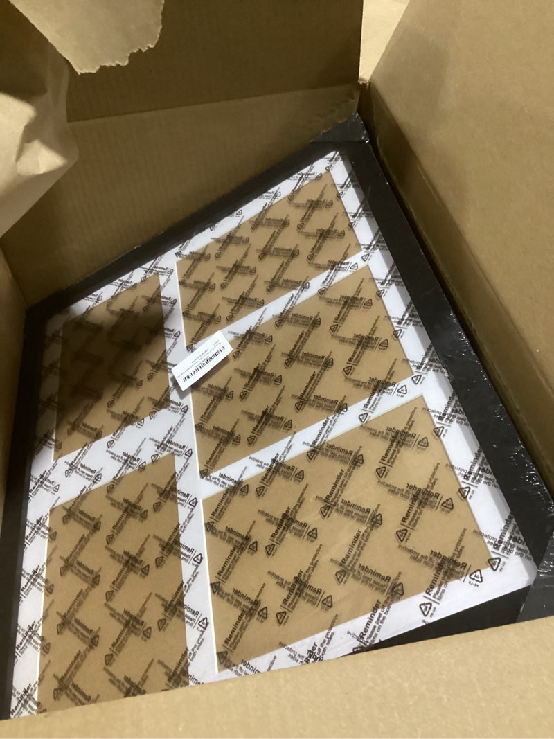 Condition photo showing Good Condition for 5x7 picture frame collage 5 openings, 13.5"x16.5" multi photo collage frame 5"x7" gallery wall decor wooden, black frame with white mat, wood 5 openings - 5x7 black frame & white mat
