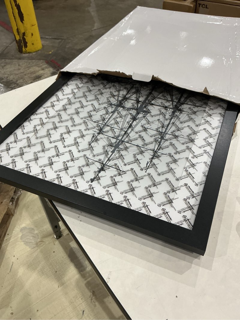 Condition photo showing Good Condition for pealsn 20x27 picture frame set of 2, display pictures 16 x 24 with mat or 20 x 27 without mat for wall mounting display, poster frames, black black 20x27