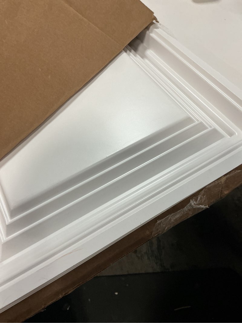 Condition photo showing Good Condition for STICKGOO Drop Ceiling Tiles 24 x 24in, Waterproof, Premium PVC Ceiling Panels to Prevent Breakage, Pack of 12 Tiles Cover 48 Sq. Ft, White 24"x24" White