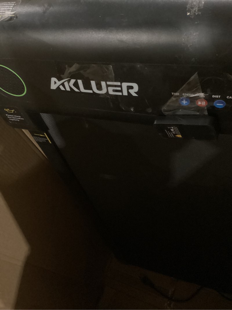 Condition photo showing As Is for walking pad with incline, akluer incline treadmills for home, 2.5 hp under desk treadmill small with remote control, walking pad small treadmill with led display black