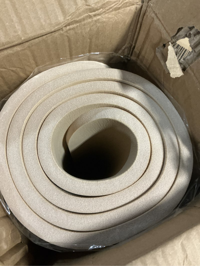 Condition photo showing Good Condition for Yoga Mat Premium Non Slip Thick – Extra Comfortable Exercise Mat for Home Workouts, Pilates, Stretching & Gym – Cushioned NBR Foam, Gym Mat with Strap, for Women & Men Beige 74.5 x 40 x 0.6 in