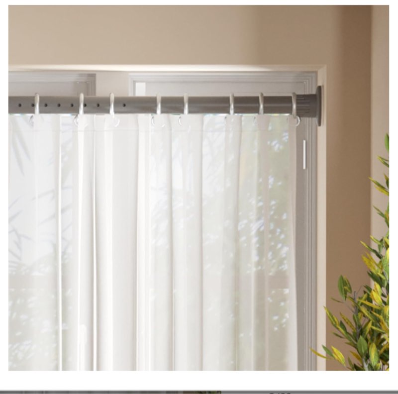 Oxdigi Room Divider Curtain Rod Long 122.4-142.1 Inches/Matt Grey Tension Curtain Rod/No Drill,Never Rust,Heavy Duty,Adjustable,Thickened Pipe Wall/Spring Tension Rod for Window,Bathroom,Bedroom