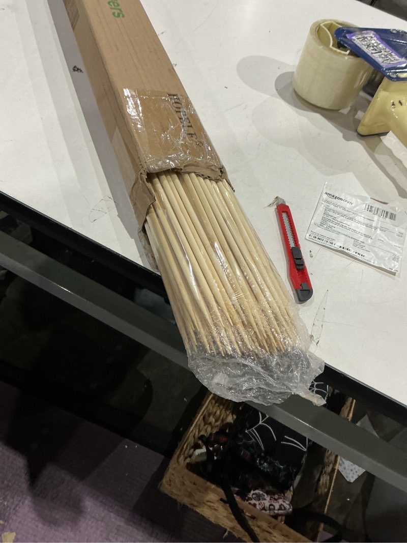 Condition photo showing Good Condition for hopelf 36" natural bamboo skewers sticks for marshmallows?s'mores?bbq?kabob?grilling?barbecue?roasting?camping.more size choices 6"/8"/10"/12"/14"/30"(100 pcs) 36 inch 100