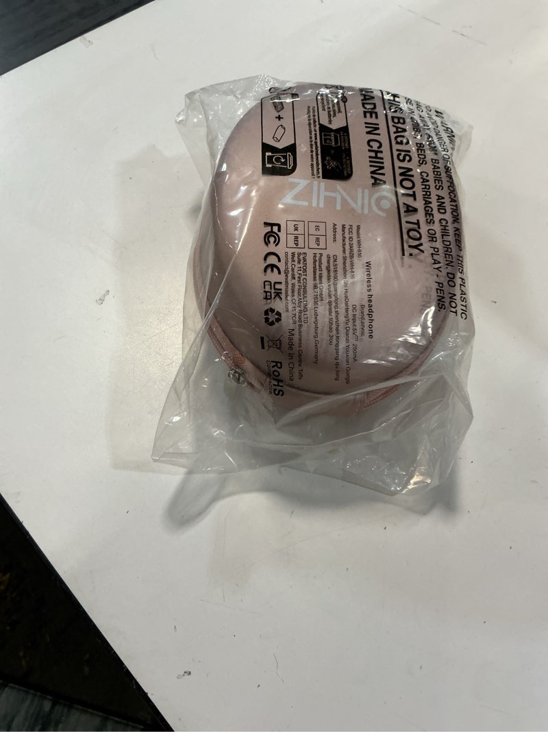 Condition photo showing New/Like New for zihnic bluetooth headphones over-ear, foldable wireless and wired stereo headset micro sd/tf, fm for cell phone,pc,soft earmuffs &light weight for prolonged wearing(rose gold)