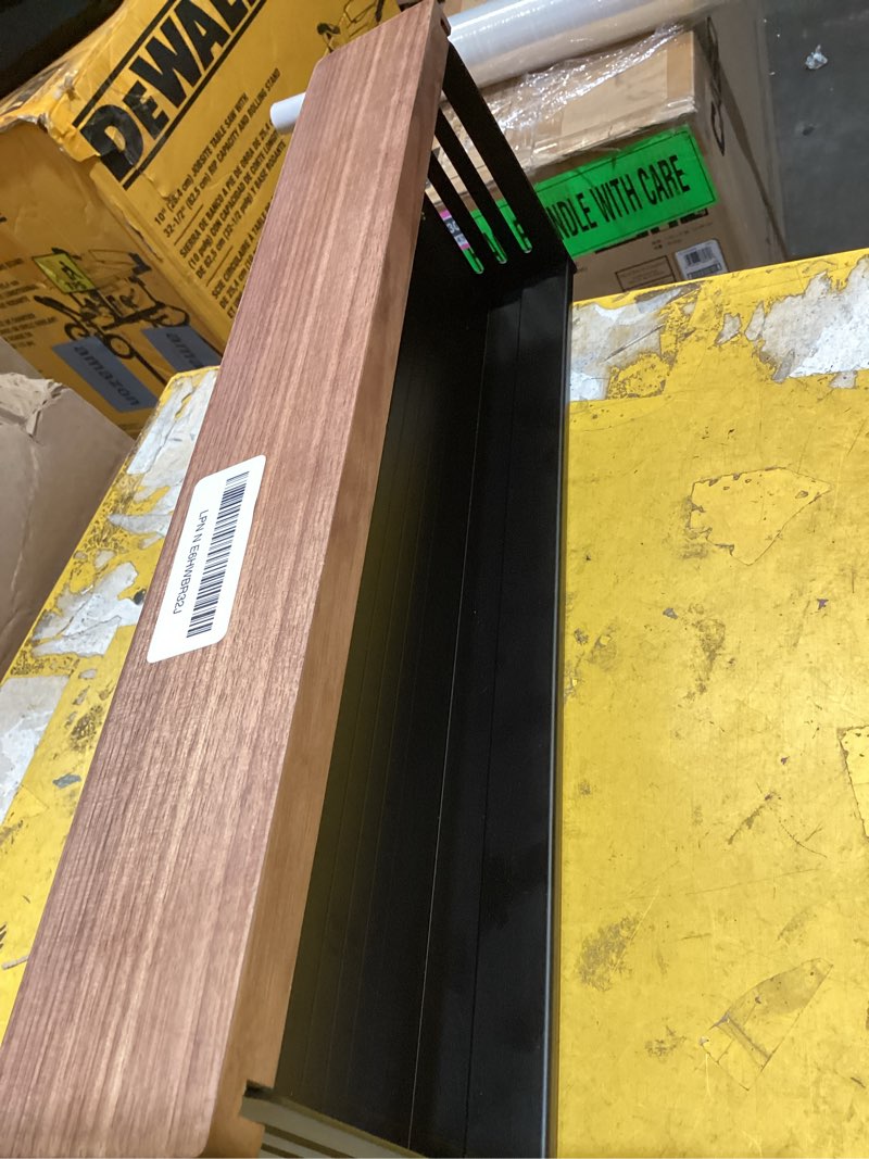 Condition photo showing As Is for incomplete *spice rack wood kitchen spice rack wall mounted adjustable adhesive or screw, hung on the door and wall, black large rack for storing items in refrigerators and ovens black walnut