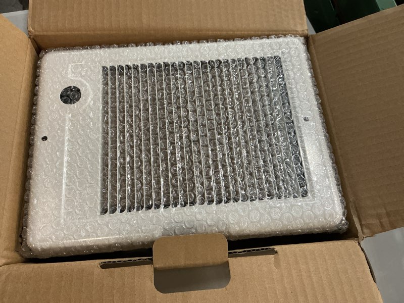 Condition photo showing Good Condition for electric wall heater complete unit with thermostat,replace model csc202tw,part 67507,6825/5120 btu,2000/1500 watt,208v/240 wall heater electric hard-wired recessed into wall fan forced electric heater