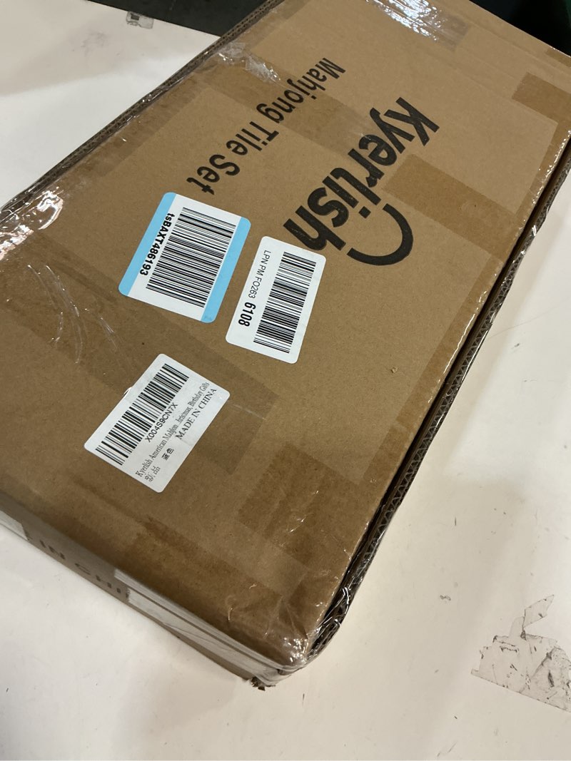 Condition photo showing Good Condition for Kyerlish American Mahjong Tile Set with Blue Printed Carrying Bag, 166 Premium Tiles, 4 All-in-One Color Racks/Pushers, Mah Jongg Sets, Mahjong Game Set for Travel, Christmas, Birthday Gifts Blue?blue Tiles?