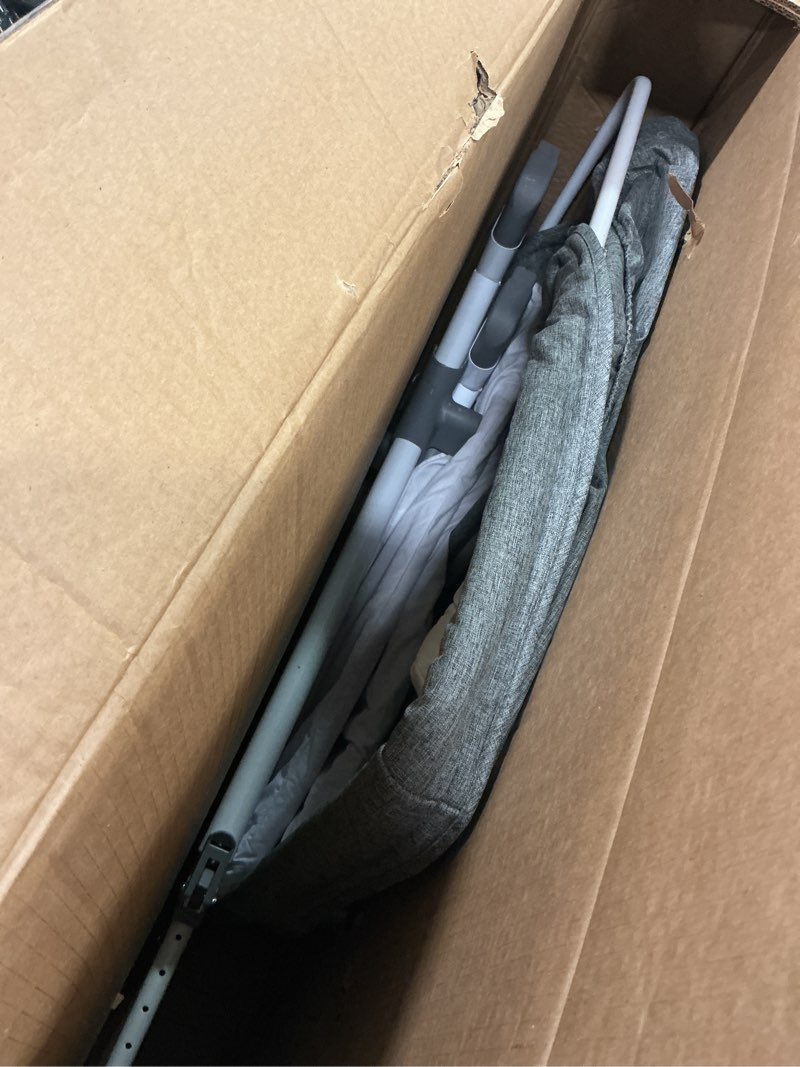 Condition photo showing As Is for Simmons Kids By The Bed City Sleeper Bassinet for Twins - Adjustable Height Portable Crib with Wheel