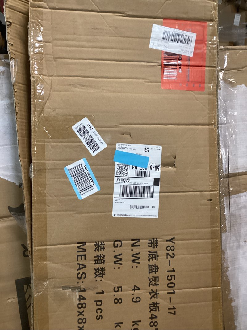 Condition photo showing Good Condition for Ironing Board 48x15 in, RAINHOL Large Heavy Duty Ironing Boards Full Size with Pad and Cover, Height Adjustable Iron Stand with Storage Tray and Iron Rest, Black 48"x15"