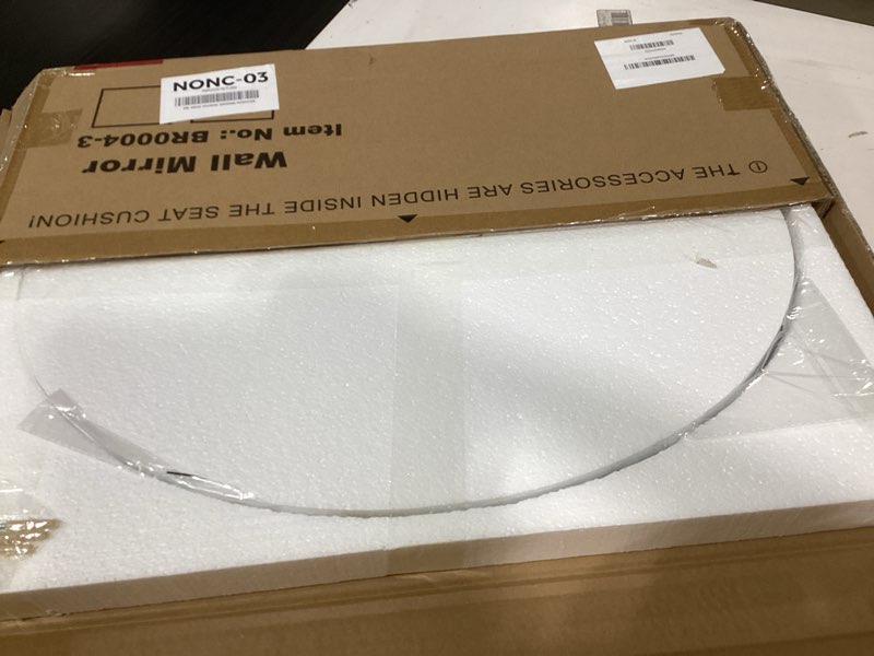 Condition photo showing Good Condition for kohros bathroom mirrors for over sink - oval frameless mirror - beveled polished wall mirror for bathroom, vanity, bedroom (18" w x 24" h oval) oval 18"l x 24"w