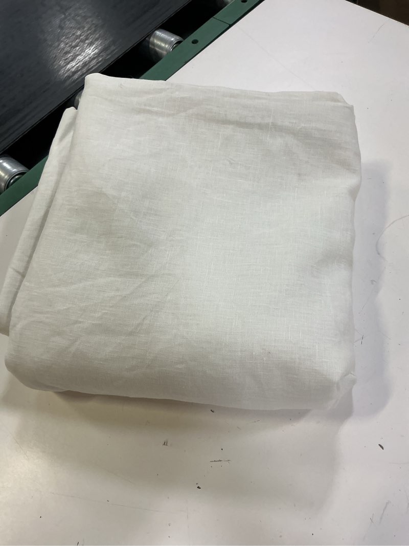 Condition photo showing Good Condition for european linen room darkening curtain - single panel, 48x84, ivory