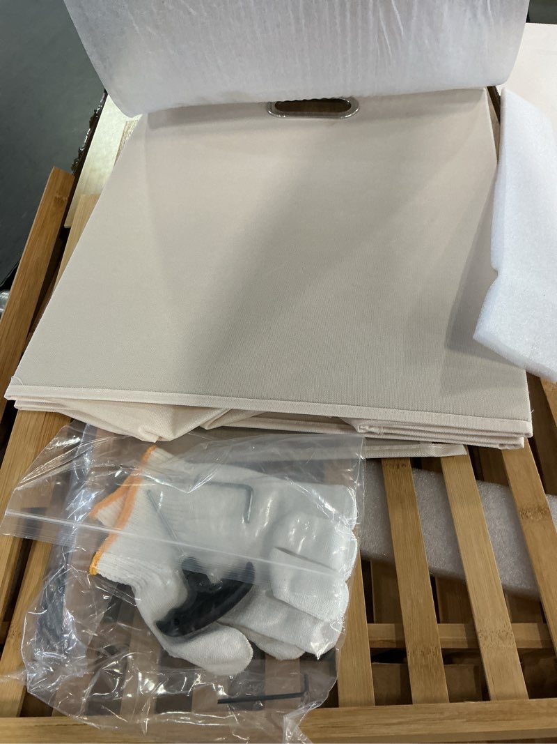 Condition photo showing Good Condition for Bamboo Laundry Hamper with 3 Tier Shelves & Tilt Out Basket, Laundry Baskets Organizer Hampers Bathroom Storage Shelf for Laundry Room, Bathroom, Guest Room?3-Tier, Large? NEW-3T-Large