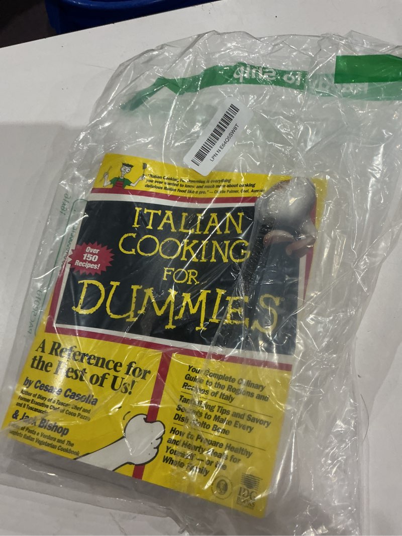 Condition photo showing New/Like New for italian cooking for dummies