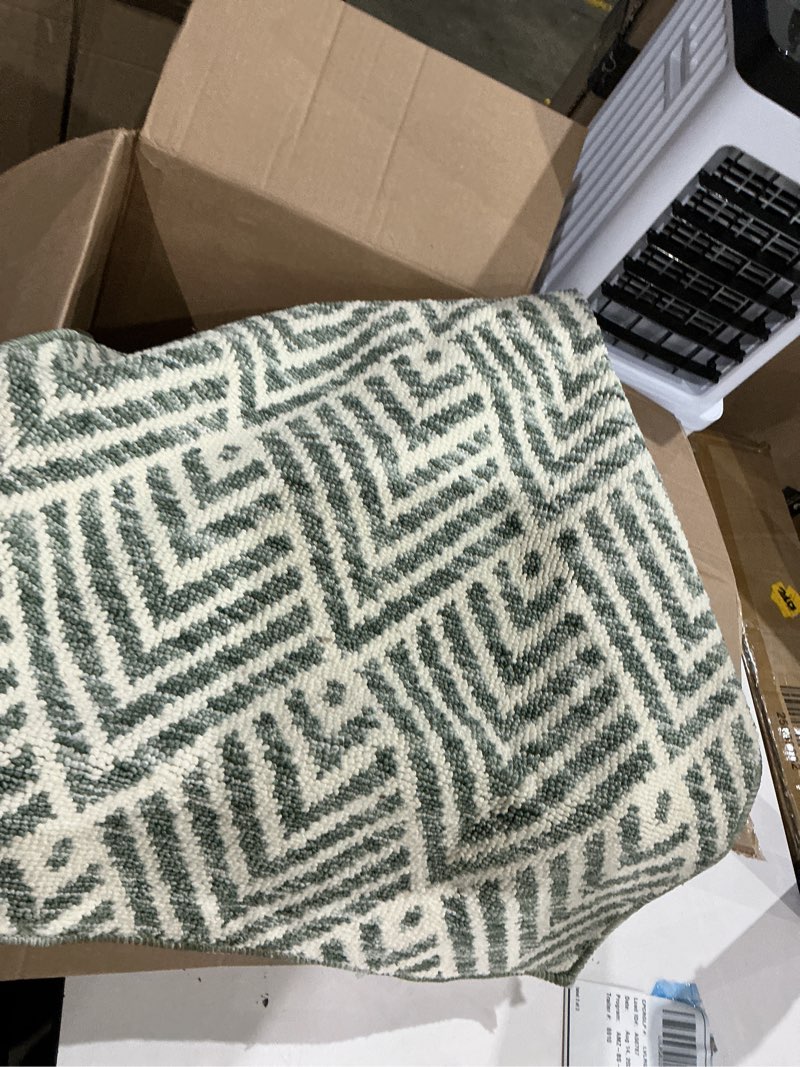 Condition photo showing As Is for mainstays montana woven fabric mat,green