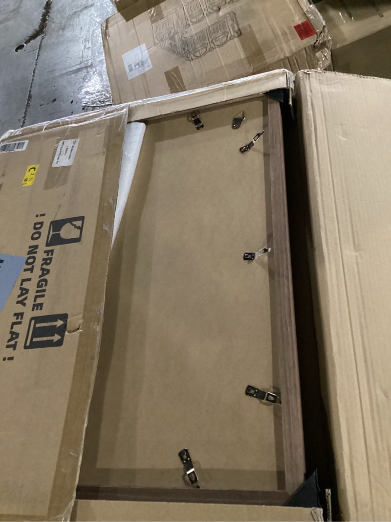 Condition photo showing Good Condition for 20x24 poster frame, display pictures 16x20 with mat or 20x24 without, wall hanging frames, black, 3 pack black 20x24