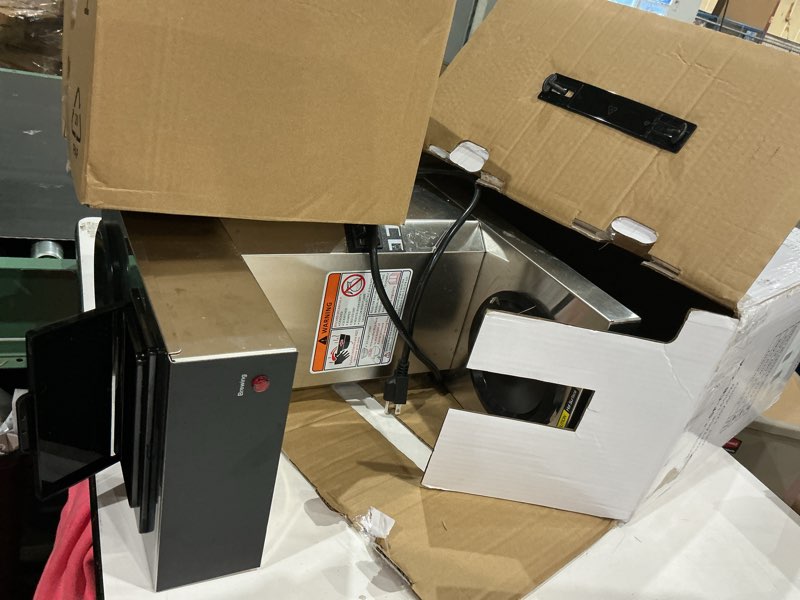 Condition photo showing As Is for (incomplete, missing pieces)sybo 12-cup commercial drip coffee maker, pour over coffee maker brewer with 2 glass carafes and warmers, stainless steel cafetera sf-cb-2ga 2 glass decanters stainless steel
