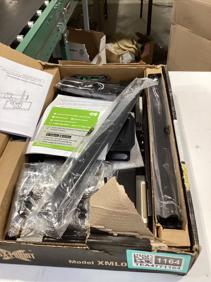 Condition photo showing Good Condition for usx mount full motion tv wall mount for most 42-90 inch flat screen/led/4k, tv mount bracket dual swivel articulating tilt 6 arms, max 16" wood studs, vesa 600x400mm, holds up to 132lbs for 42" to 90" tvs, 16" studs